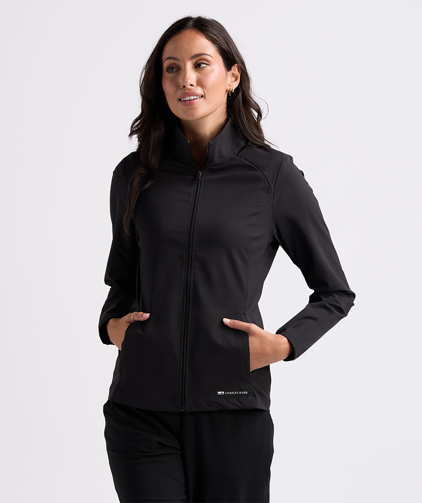 Lexington Stretch Full Zip Jacket - Black | Recycled Fabric