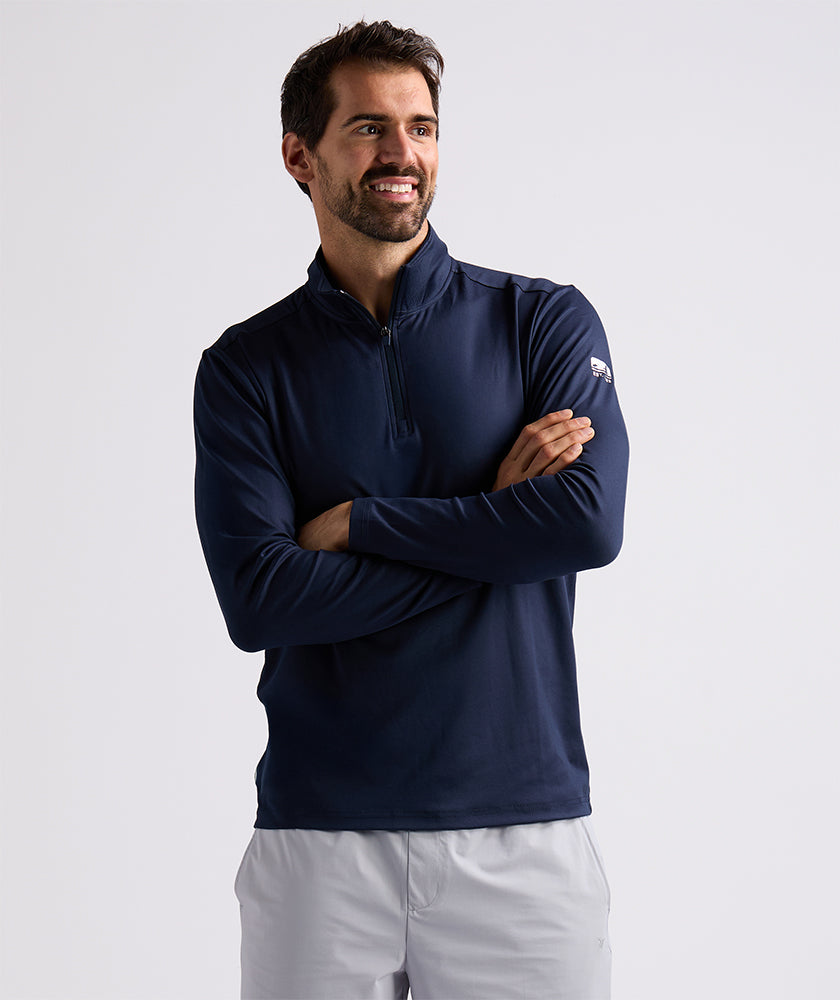 Men's Navy Quarter Zip Activewear | Charles River
