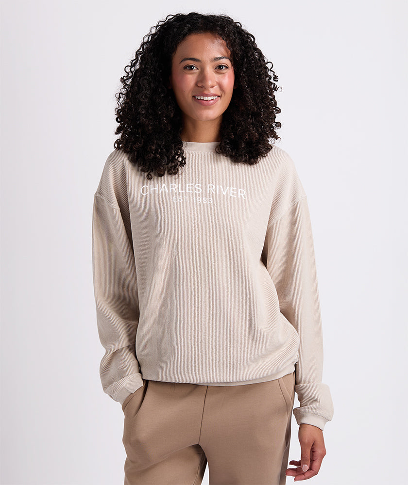 Camden Crew Neck Sweatshirt in Chambray | Charles River