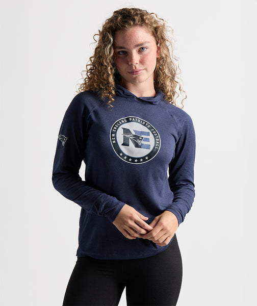 Patriots Cayak Lightweight Stretch Hoodie - Navy Heather