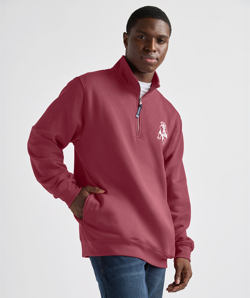 Patriots x Charles River Unisex Crosswind Quarter Zip Sweatshirt